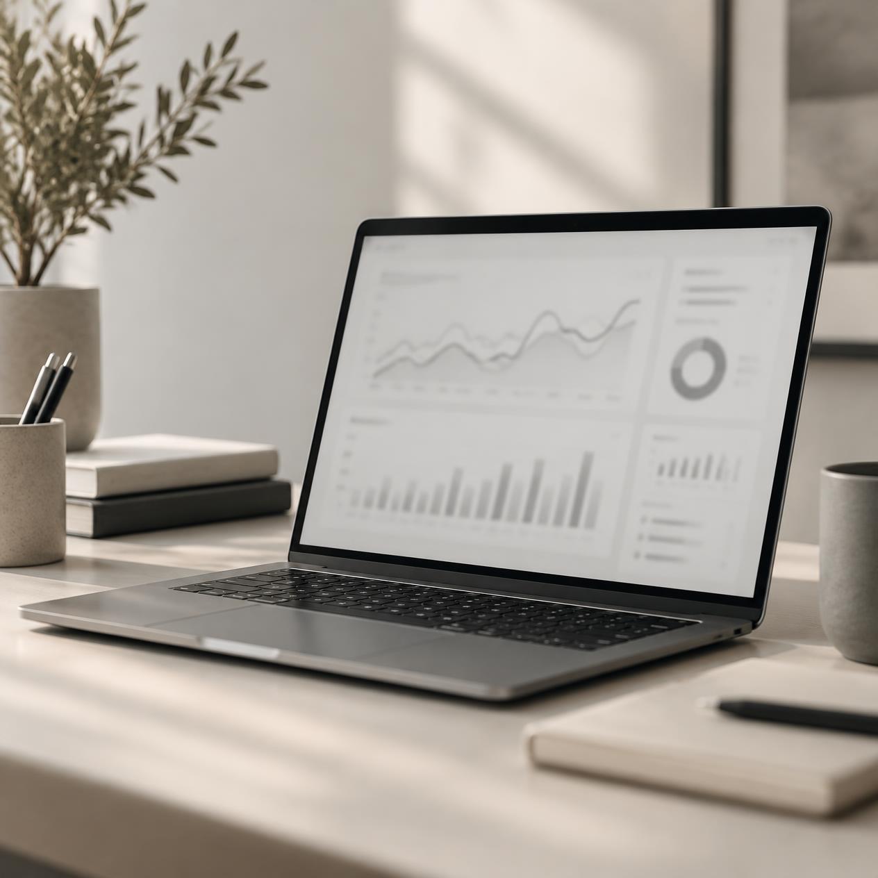 Postazione di lavoro con dashboard di analisi delle campagne